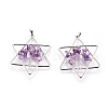 Natural Amethyst Pendants KK-P180-A03-P-2