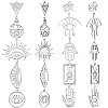 20Pcs 10 Style 201 Stainless Steel Laser Cut Charms STAS-SZ0002-67P-1