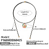 304 Stainless Steel Enamel Flat Round with Flower Pendant Slider Necklaces for Women WG77423-02-1
