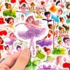 50Pcs Cartoon Girls Paper Self-Adhesive Picture Stickers STIC-C010-11-1