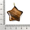 Natural Tiger Eye Pendants G-Z157-01G-10-3