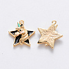 Brass Enamel Pendants KK-T049-024G-02-NF-2