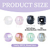 10Pcs Transparent Resin UV Reactive Beads RESI-TADJ0001-11-3