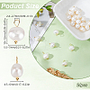 24Pcs Natural Pearl Two Sides Polished Charms PALLOY-HY00055-2