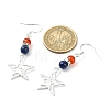 Tibetan Style Alloy Star Dangel Earrings EJEW-TA00318-2