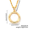 Fashionable Brass Clear Cubiz Zirconia Flat Round Pendant Necklaces Women's Versatile Accessory MS7483-1-2