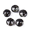 Windmill Spiral Pattern Vintage Handmade Porcelain Beads PORC-N013-19-10-1