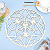 Laser Cut Wooden Cup Mat WOOD-WH0015-27-4