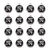 Platinum Plated Alloy Charms LS-ENAM-S118-02N-P-2