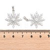 Christmas Brass Micro Pave Clear Cubic Zirconia Pendants KK-H287-04P-3