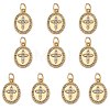 10Pcs Rack Plating Brass Micro Pave Clear Cubic Zirconia Charms ZIRC-SZ0004-13-1