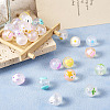  24Pcs 12 Styles Transparent Hand Painting Acrylic Beads OACR-TA0001-29-15