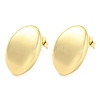 Rack Plating Brass Oval Stud Earrings EJEW-P242-07G-1