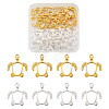 Craftdady 40Pcs 2 Colors Alloy Open Back Bezel Pendants FIND-CD0001-05-1