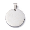 304 Stainless Steel Pendants STAS-Z027-03A-P-3