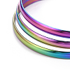 Fashion 201 Stainless Steel Bangle Sets BJEW-L664-024D-C-1-3