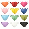 12 Sets 12 Colors Spray Painted Alloy Magnetic Clasps PALLOY-CJ0002-31-1