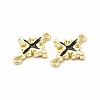 Rack Plating Alloy Enamel Connector Charms FIND-G051-02LG-02-2