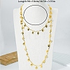 Brass Heart Fringe Wave Bar Link Chain Long Necklaces for Women XF0394-2-4