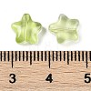 Transparent Spray Painted Frosted Glass Beads GLAA-NH0003-01E-3