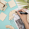 20 Sets 10 Style DIY Unfinished Wood Wind Chime & Bird House Making Kits DIY-BC0012-21-5
