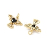 Brass Micro Pave Cubic Zirconia Pendants KK-A291-03G-3