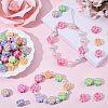 100Pcs Electroplated Opaque Resin Beads RESI-SP0001-59C-4
