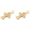 Brass Micro Pave Cubic Zirconia Pendants KK-D061-05G-2