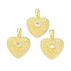 Rack Plating Brass Micro Pave Cubic Zirconia Pendants KK-C011-37G-3