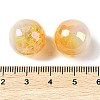 UV Plating Opaque Crackle Two-tone Acrylic Beads MACR-C032-01C-3