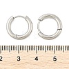 Tarnish Resistant 201 Stainless Steel Hoop Earrings X-MAK-R021-15mm-4