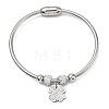 304 Stainless Steel Charm Bangles for Women BJEW-D429-02G-2