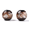 Handmade Gold Sand Lampwork Beads LAMP-T019-8mm-01-2