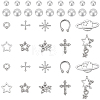 145Pcs 3 Styles Plastic & Resin & Zinc Alloy Rhinestone Cabochons MRMJ-SP0001-41-7