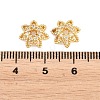 Christmas Brass Clear Cubic Zirconia Beads KK-B186-04G-3