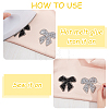 CRASPIRE 8Pcs 2 Colors Bowknot Hotfix Rhinestone Appliques DIY-CP0009-66-6