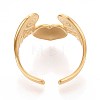 Adjustable Ion Plating(IP) 304 Stainless Steel Cuff Rings for Women RJEW-N052-04G-3