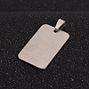 Tarnish Resistant Rectangle 201 Stainless Steel Tag Pendants STAS-I032-120-2