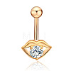 Clear Cubic Zirconia Belly Button Rings WG9960A-23-1