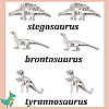 6Pcs 6 Style Tyrannosaurus & Stegosaurus & Brontosaurus Alloy Stud Earrings for Women EJEW-AN0002-71-3