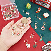 12 Pairs 12 Style 304 Stainless Steel Christmas Dangle Leverback Earrings EJEW-SC0001-34-3