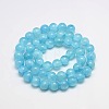 Dyed Natural Green Jade Beads Strands JBS053-8MM-31-2