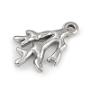 Marine Animal 304 Stainless Steel Coral Shape Charms STAS-K287-07B-P-2