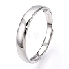 925 Sterling Silver Adjustable Smooth Ring Settings STER-T007-07P-1