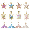 24Pcs 12 Style Alloy Enamel Pendants ENAM-TA0001-85-2