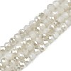 Electroplate Opaque Solid Color Glass Beads Strands X-EGLA-Q112-B02-1