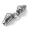 Tibetan Style 304 Stainless Steel Spring Gate Rings FIND-Z046-03AS-01-2