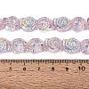 Electroplate Transparent Glass Beads Strands EGLA-Q136-02A-02-4