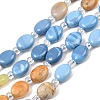Natural Crazy Agate & Unakite & Quartz Crystal & Synthetic Blue Lace Agate & Lemon Jade Beads Strands G-Z135-A03-2