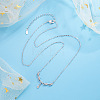 Brass Teardrop Pendant Necklaces for Women WG5F4D7-01-2